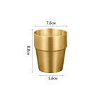 SOGA 260ml Stainless Steel Cups Set of 6 Reusable Durable Gold Drinking Tumblers $ 51