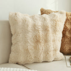 SOGA 2X 50cm Throw Pillow Light  Camel Color with Rabbit  Square Cushion for Living Room Home Decor