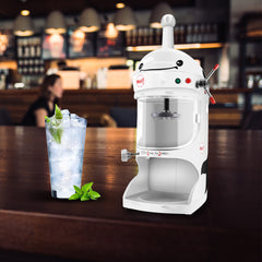 SOGA 350W Commercial Ice Shaver Crusher Machine Automatic Snow Cone Maker