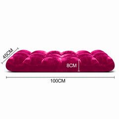 SOGA Floor 2x Recliner Folding Lounge Sofa Futon Couch Folding Chair Cushion Red Burgundy