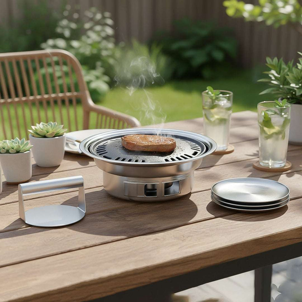 SOGA Kitchenware Bundle – Stainless Steel BBQ Grill, Burger Press & Premium Grilling Plate $ 144