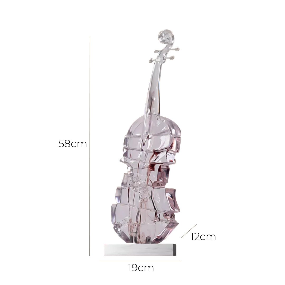 SOGA 58cm Crystal Violin Sculpture – Home Decor