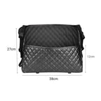 SOGA Black Leather Car Storage Portable Hanging Organizer Backseat Multi-Purpose Interior Accessories Bag