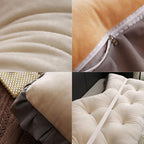 SOGA 2X 90cm Crown Pillow Tufted Cream Headboard Cushion for Bed