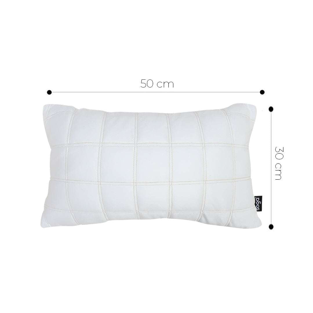 SOGA 30cm White Quilted Grid Pattern Decorative Throw Pillow $ 61