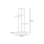 SOGA 2X 4 Tier 5 Pots White Metal Plant Rack Flowerpot Storage Display Stand Holder Home Garden Decor