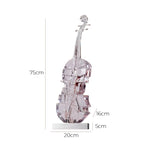 SOGA 75cm Crystal Violin Sculpture – Home Decor