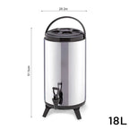 SOGA 18L Portable Insulated Cold/Heat Coffee Tea Beer Barrel Brew Pot With Dispenser
