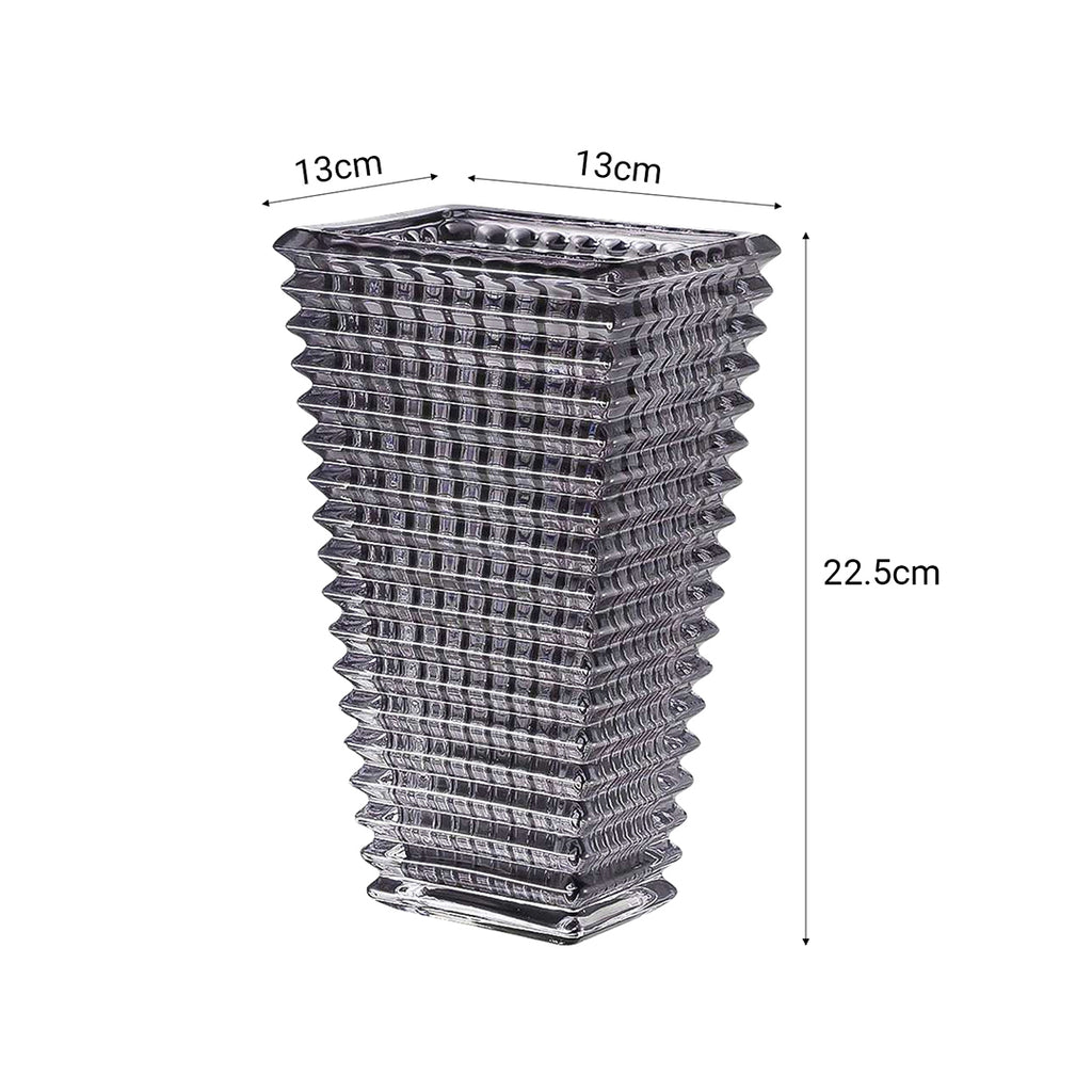SOGA 22cm Modern Gray Ceramic Glass Vase Home Decor