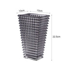 SOGA 22cm Modern Gray Ceramic Glass Vase Home Decor