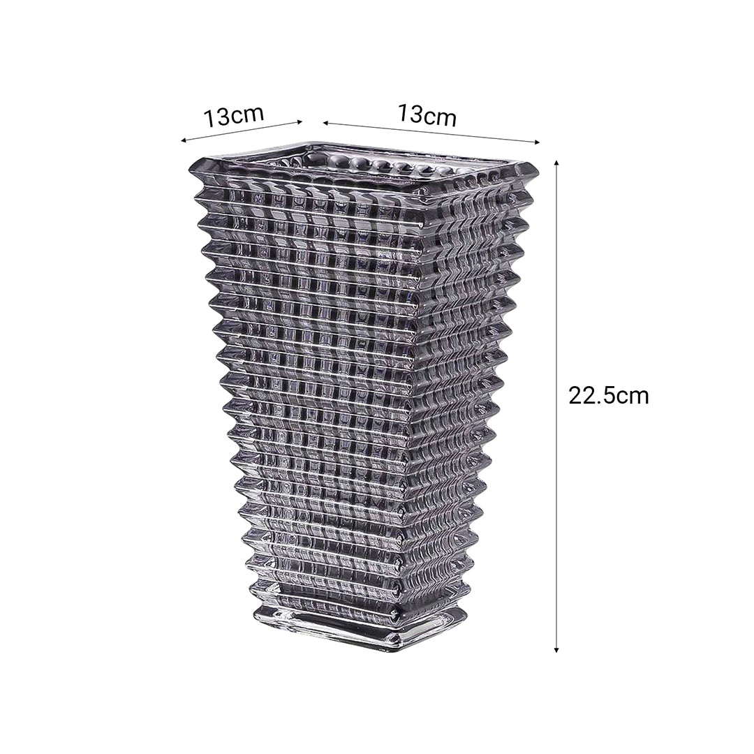 SOGA 22cm Modern Gray Ceramic Glass Vase Home Decor