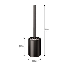SOGA 2X 27cm Wall-Mounted Toilet Brush with Holder Bathroom Cleaning Scrub Black