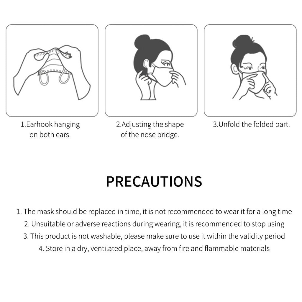 60 Pcs Anti Dust Filter Disposable Protective Sanitary Face Mask