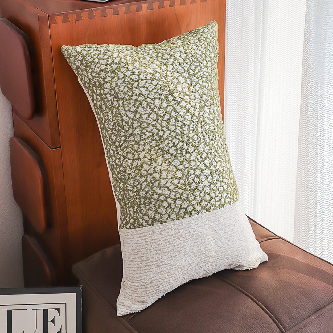 SOGA 2X 35cm Modern Two-Tone Textured Block Design Throw Pillow