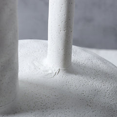 SOGA 2X 20x30cm Ornament Contemporary White Ceramic Vase Decorative for Minimalist and Elegant Home Decor