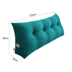 SOGA 2X 120cm Blue Green Triangular Wedge Bed Pillow Headboard Backrest Bedside Tatami Cushion Home Decor