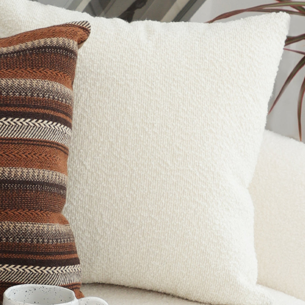 SOGA 50cm White Throw Pillow Premium Polyester Fiber and Cotton for Home Decor