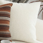 SOGA 50cm White Throw Pillow Premium Polyester Fiber and Cotton for Home Decor