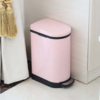 SOGA Foot Pedal Stainless Steel Rubbish Recycling Garbage Waste Trash Bin 10L U Pink