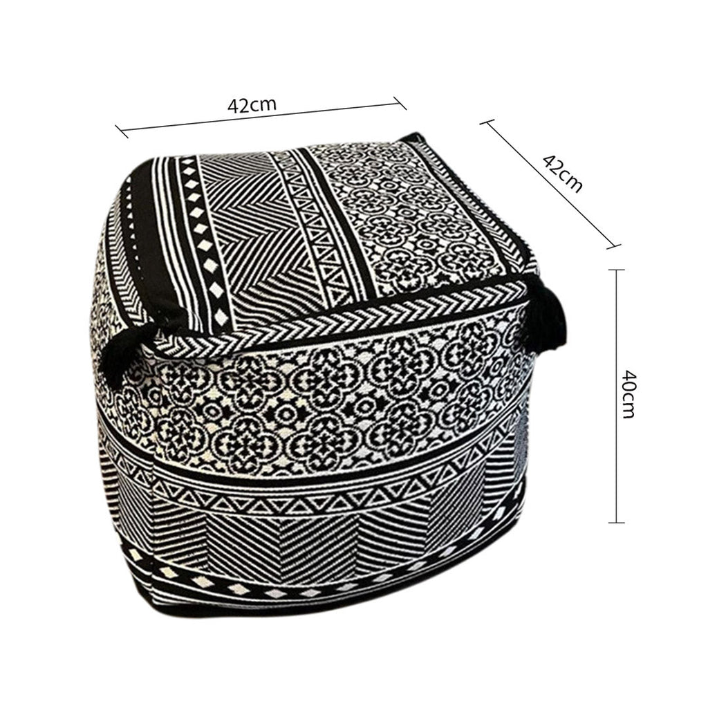 SOGA 42cm Black Premium Polyester Cotton Cushion with EPP Particle Insert Home Decor