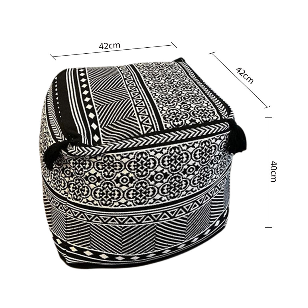 SOGA 2X 42cm Black Premium Polyester Cotton Cushion with EPP Particle Insert Home Decor