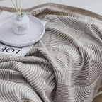 SOGA 2X Beige Geometric Swirl Throw Blanket 130x180cm Polyester $ 155