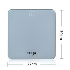 SOGA 2X 180kg Digital Fitness Weight Bathroom Gym Body Glass LCD Electronic Scales White
