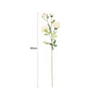 SOGA 85cm Blue Glass Tall Floor Vase and 12pcs White Artificial Fake Flower Set