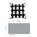 SOGA Home & Living Bundle – 2 Black White Geometric Pillow & Cozy Black Flannel Throw Blanket