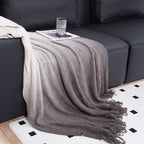 SOGA 127x170cm Star Grey Blanket – Gradient Tassel Throw for Cozy Home Comfort $ 88