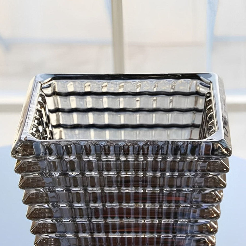 SOGA 22cm Modern Gray Ceramic Glass Vase Home Decor