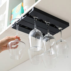 SOGA 64cm Wine Glass Holder Hanging Stemware Storage Organiser Kitchen Bar Restaurant Decoration