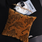 SOGA 2X 45cm Throw Pillow Dark Brown Leopard Square Retro Decorative Cushion for Living Room
