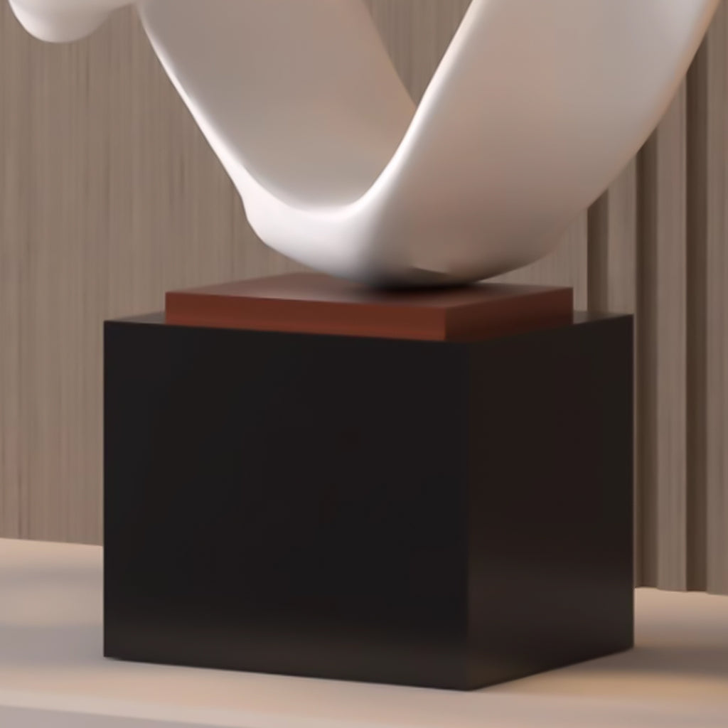 SOGA 41cm White Loop Sculpture – Home Decor