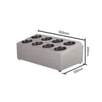 SOGA 2X 18/10 Stainless Steel Commercial Conical Utensils Cutlery Holder with 8 Holes