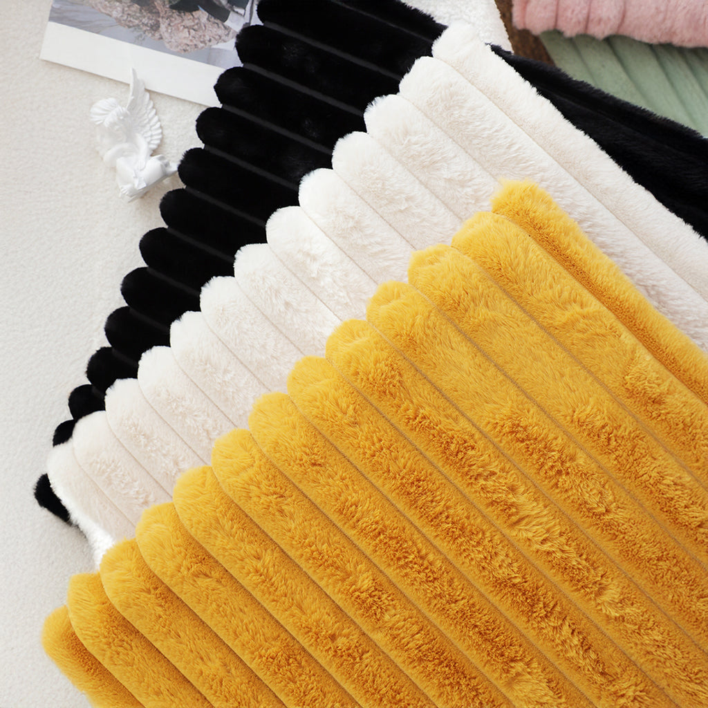 SOGA Golden Corduroy Cushion – Soft Plush Backrest for Home & Office