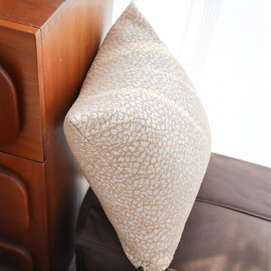 SOGA 2X 50cm Neutral Beige Speckled Pattern Contemporary Throw Pillow