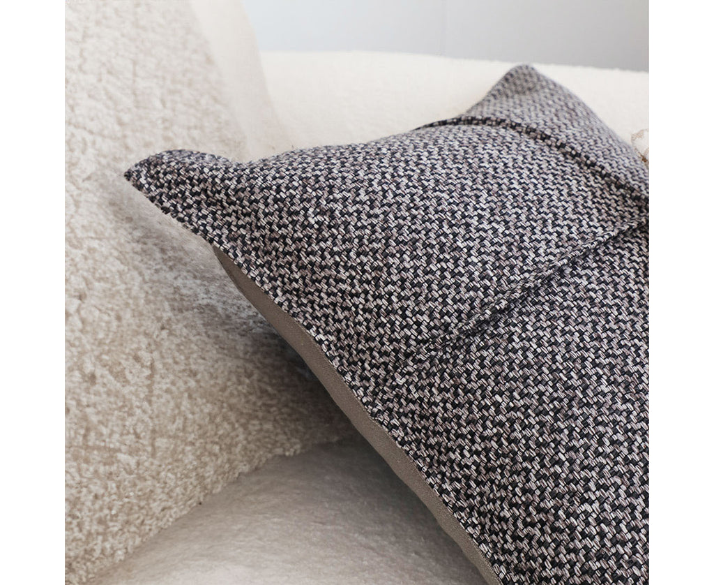 SOGA 45cm Modern Herringbone Textured Woven Square Throw Pillow