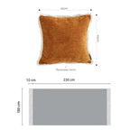 SOGA Home & Living Bundle – 2 Sunset Orange Chenille Pillow & Yellow Diamond Knitted Blanket