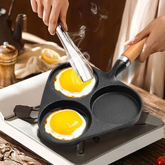 SOGA 2X 3 Mold Cast Iron Breakfast Fried Egg Pancake Omelette Fry Pan