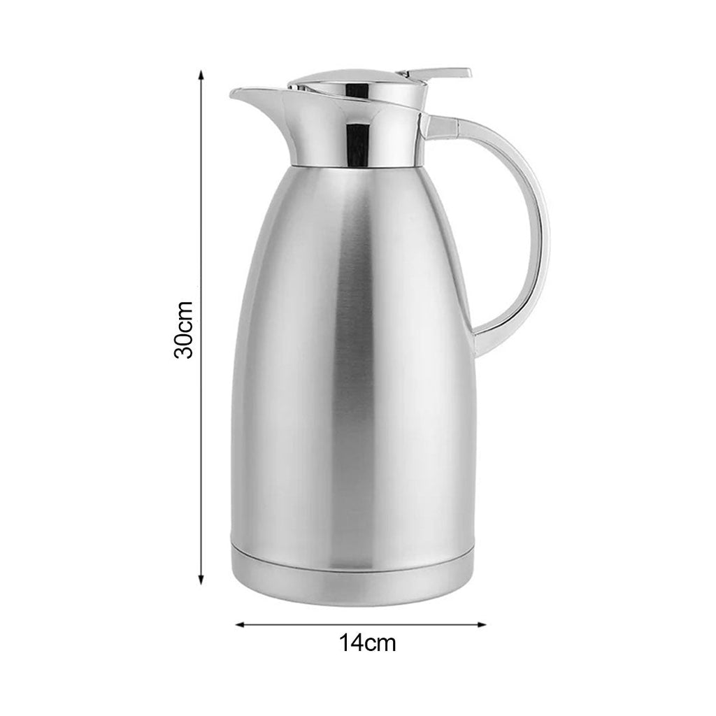 SOGA 2X 2.3L Silver Double-Wall vacuum with 2 layers stainless steel Construction Thermal Flask