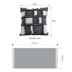 SOGA Home & Living Bundle – 2 Gray Bohemian Fringe Pillow & Star Grey Tassel Blanket