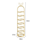 SOGA 2X 7 Tier Bunny Ears Gold Plated Metal Shoe Organizer Space Saving Portable Footwear Storage Shelf