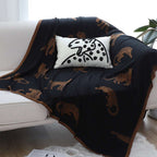 SOGA 2X Black Brown Animal Print Throw Blanket 130x180cm Polyester $ 189
