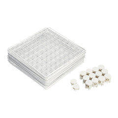 SOGA 2X White Portable 12-Cube 3 Column Storage Organiser Foldable DIY Modular Grid Space Saving Shelf