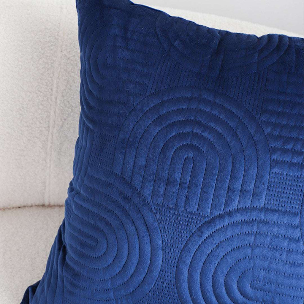 SOGA 2X 50cm Blue Textured Geometric Pattern Decorative Throw Pillow $ 119