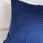 SOGA 2X 50cm Blue Textured Geometric Pattern Decorative Throw Pillow $ 119