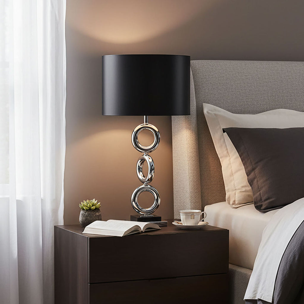 SOGA 2X Simple Industrial Style Table Lamp Metal Base Desk Lamp