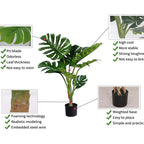 SOGA 2X 120cm Artificial Green Indoor Turtle Back Fake Decoration Tree Flower Pot Plant