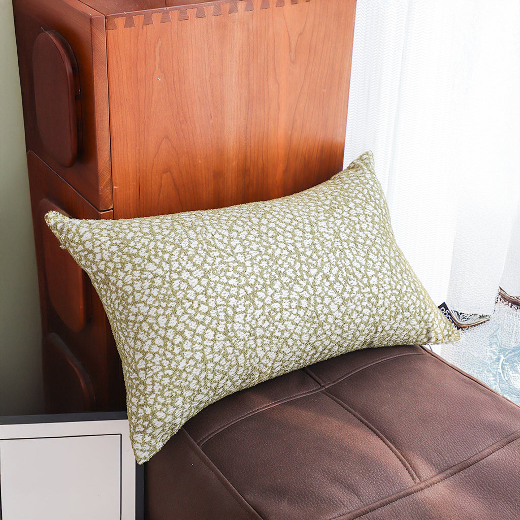 SOGA 35cm Modern Olive Green Speckled Pattern Textured Throw Pillow